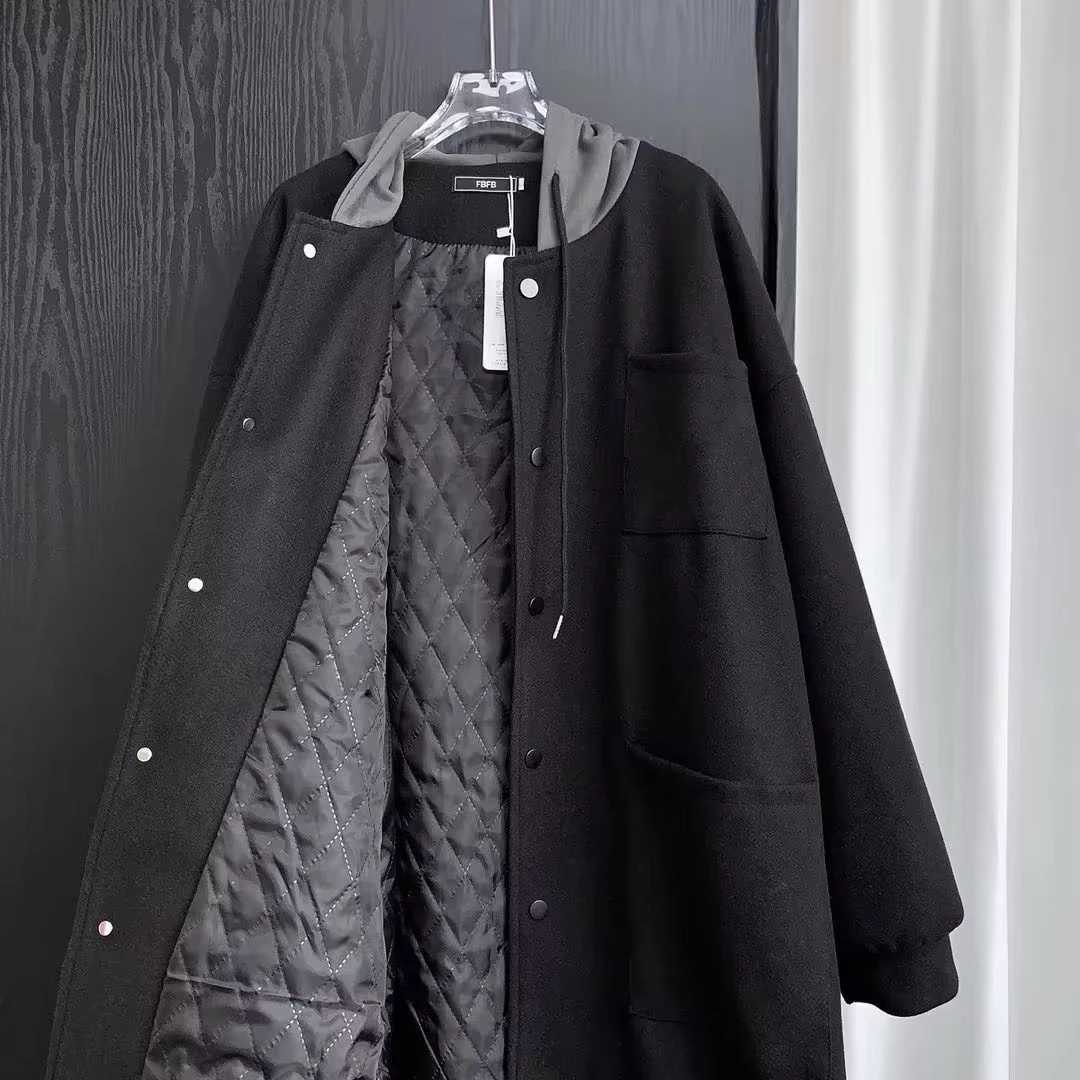 Blends for Men England Style Winter Thicker Hooded Outwear Handsome Big Pockets Black Long Coat Stylish Hombre Fashion DailyT251025