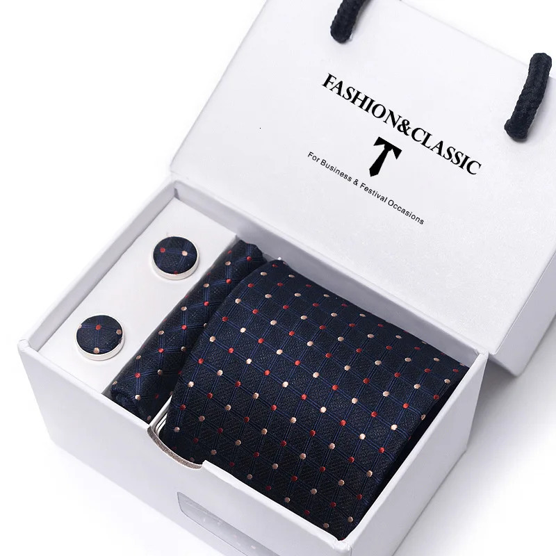 Business Office Formal Tie Mens Gift Box 5 Sets Group Wedding Tie Cashew Nut Flower Europe and America 251023