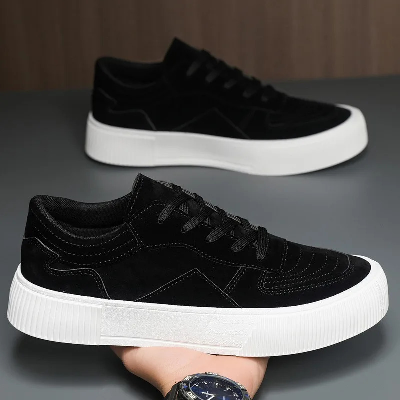 Mens Vulcanized Shoes Fashion Casual Sneakers Lace Up Platform Shoe High Quality Suede Casual Shoes for Men Sneakers Man Shoes 251023