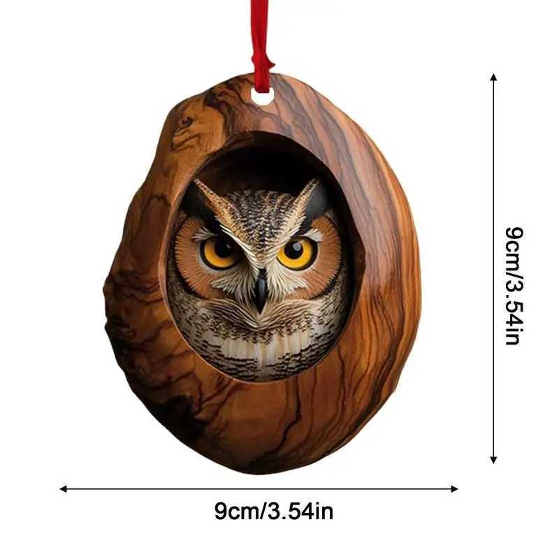 Animal Christmas Ornaments 2D Cute Christmas Acrylic Pendant Animal Raccoon Owl Squirrel Hedgehog Bunny Bird Wildlife Ornaments C251024