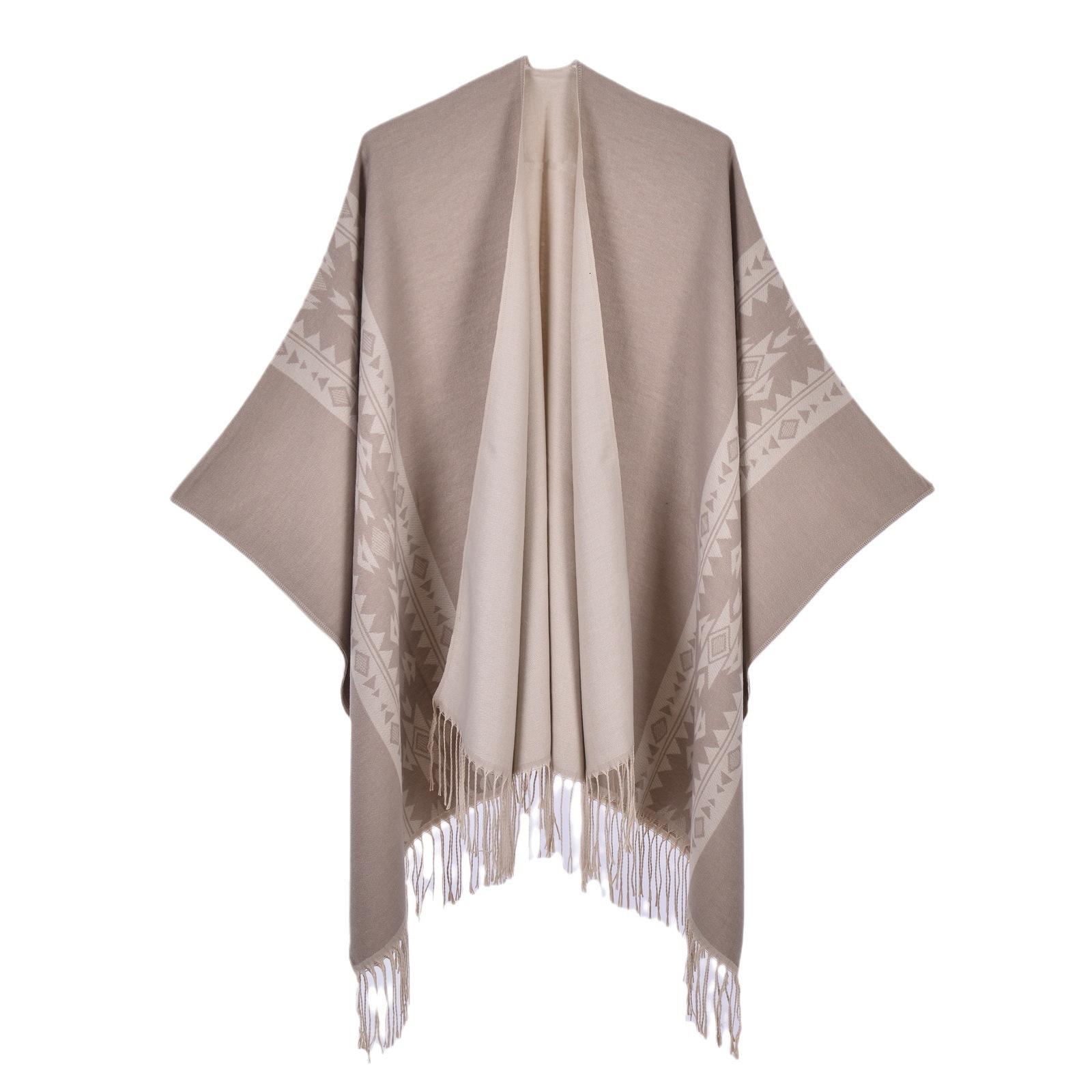New Autumn Winter Shawl Scarf New Jacquard Tassel Knitted Cape Shawl Ethnic