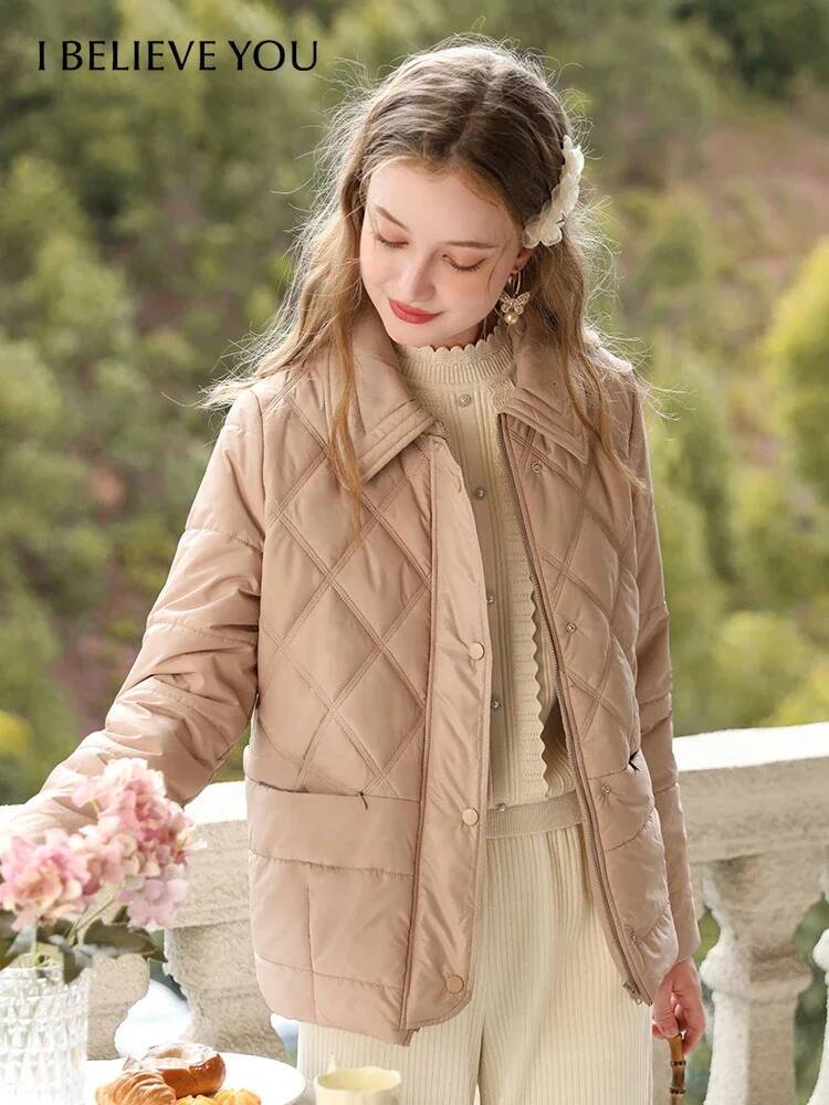 Turn-down Collar Women's 2024 Winter New Short Loose Windproof Warm Cotton-padded quilted Jacket 2234155370 dongdumaoyi