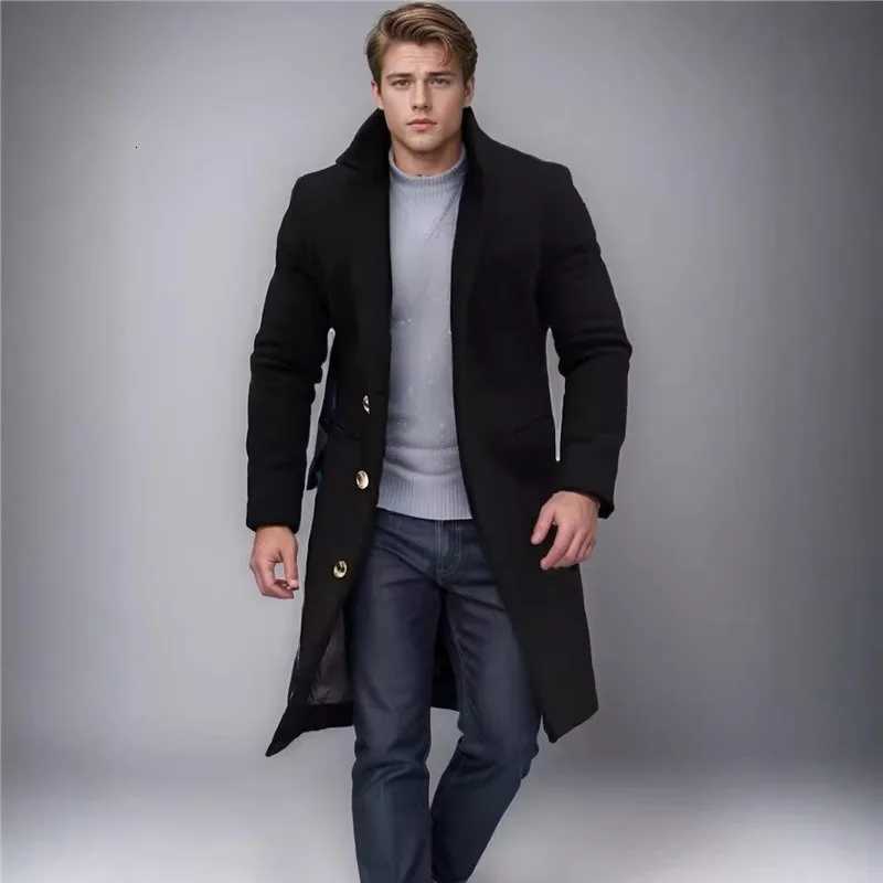 2025 NEW Mens Wool Blended Coat Multi color Slim fit Medium length Casual Lightweight CoatT251025