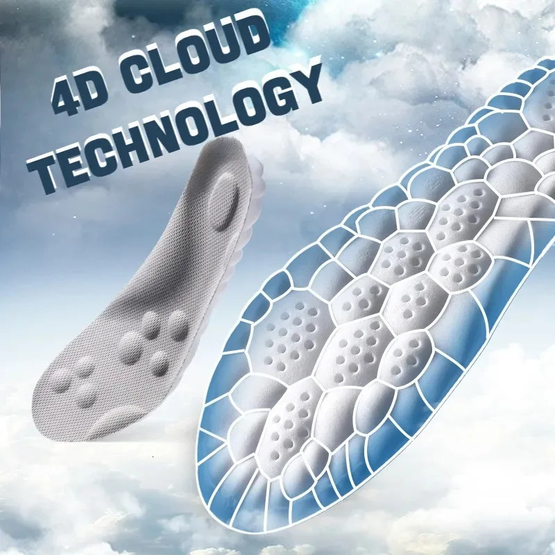 1 Pair Soft 4D Massage Arch Support Insoles Latex Sports Pads For Running Basket Shoes Sole Orthopedic Inserts Unisex251020