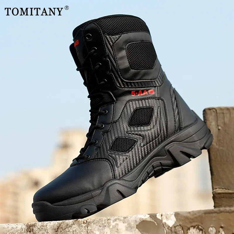 Men Shoes Winter Men Combat Tactical Boots Ankle Work Safety Shoes Special Force Army Boots Male Waterproof Motorcycle Shoe 251021