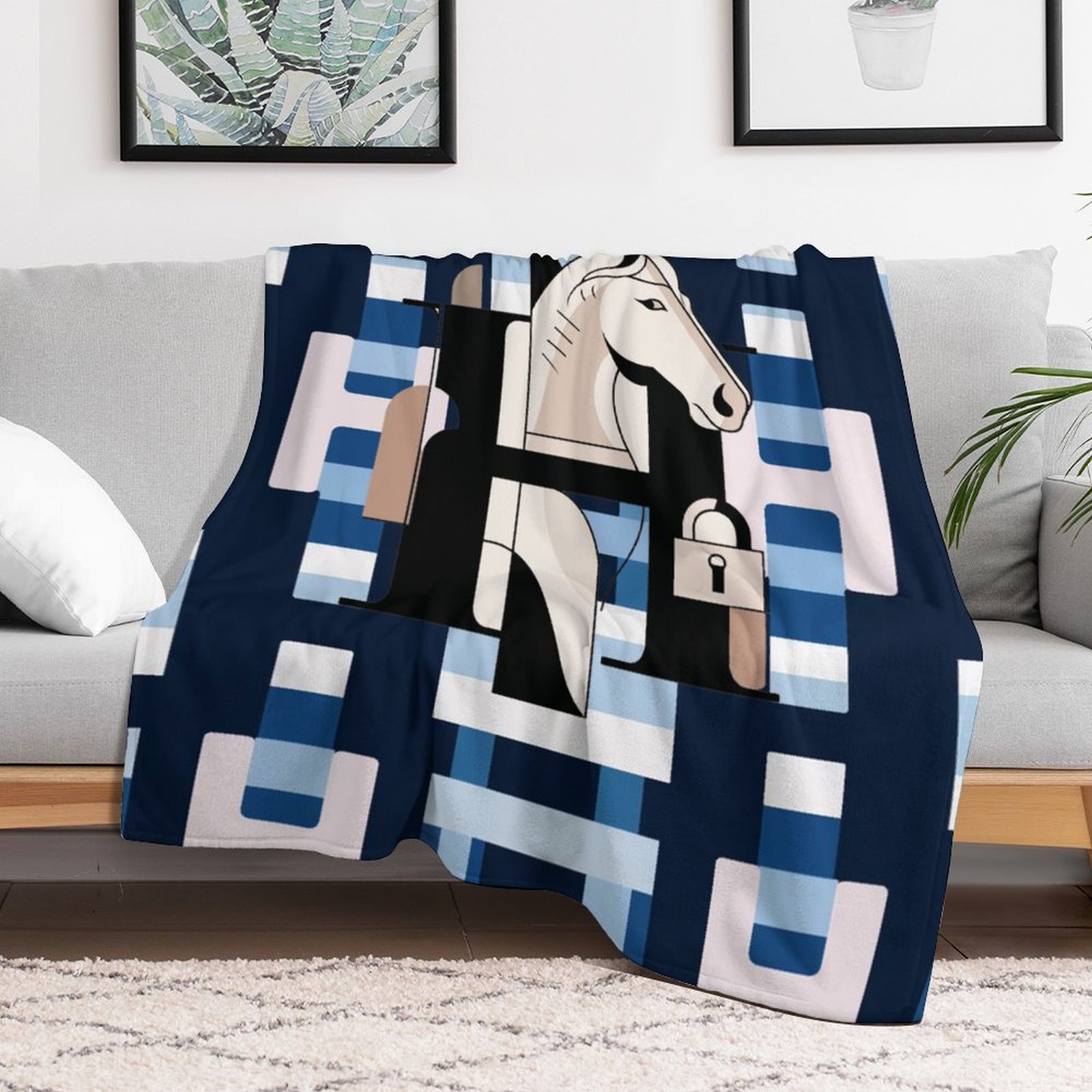 H Designer Horse blanket blanket throw cashmere vibration blanket copert Home Travel Throw Summer Air Conditioner Beach home bedding blankets throws H