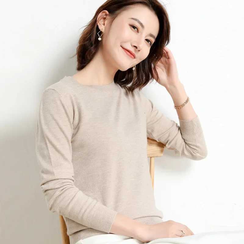 Women Sweater Oneck Autumn Winter Basic Pullover Warm Casual Pulls Jumpers Korean Fashion Spring Knitwear Bottoming Shirt 2025T251025