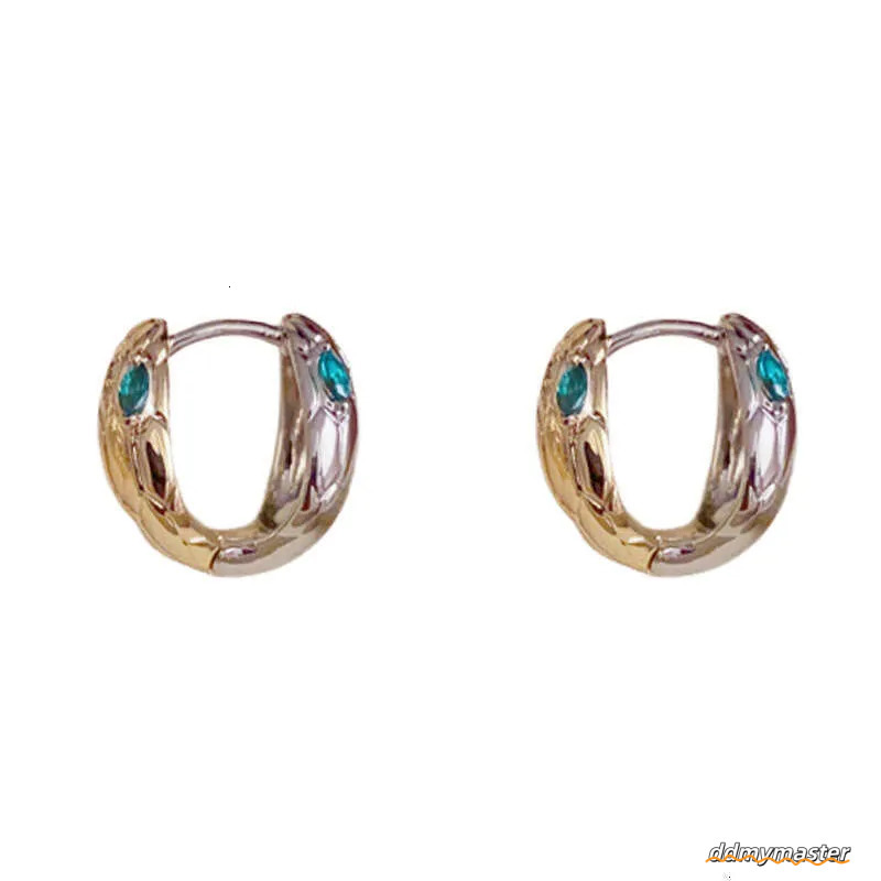 Fashion Snake Earrings: Unique Gold And Sier Color-Block Design, Lightweight High-Quality Jewelry Ddmymaster