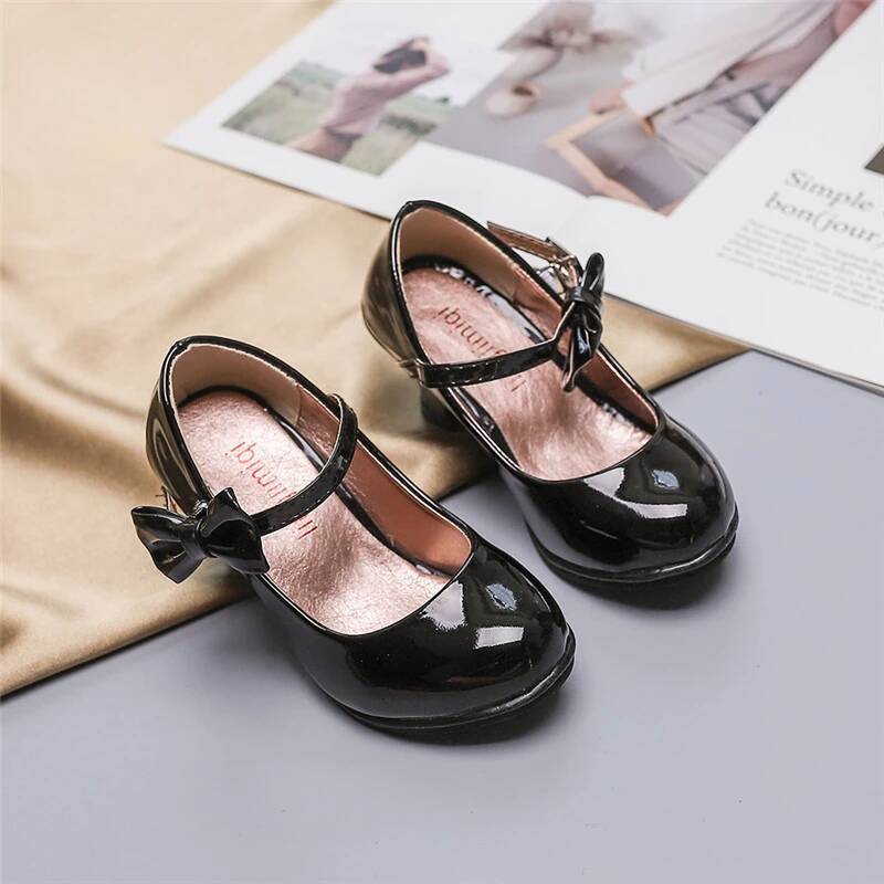 Girl's High Heel Spring Autumn Children's Leather for School Performance Kids Fashion Causal Princess Dress Shoes ddmyshoesvip