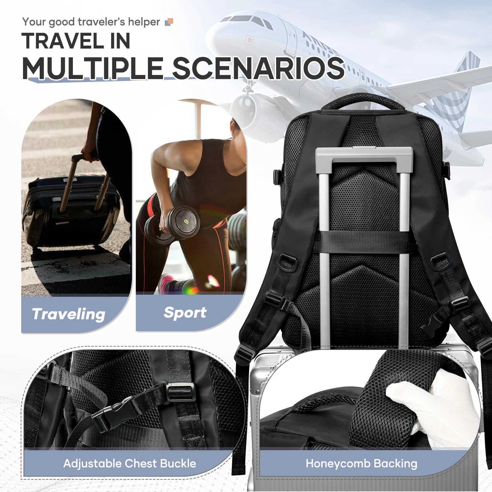 Travel Backpack Airbag 43x29x15 Cabin Bag Airplane Ryanair 40x25x20 Electric Air Vacuum Backpack Hand Luggage Durable Backpack W251025