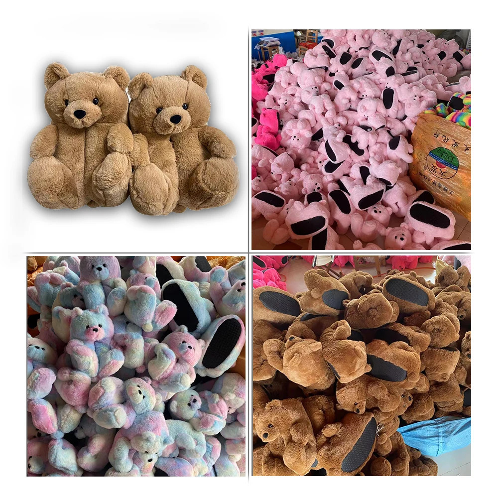 Highland Cow Fashion Bear Plush Slippers Women Men House Animals Soft Shoes Christmas Slipper Adults Indoor Shoes251020