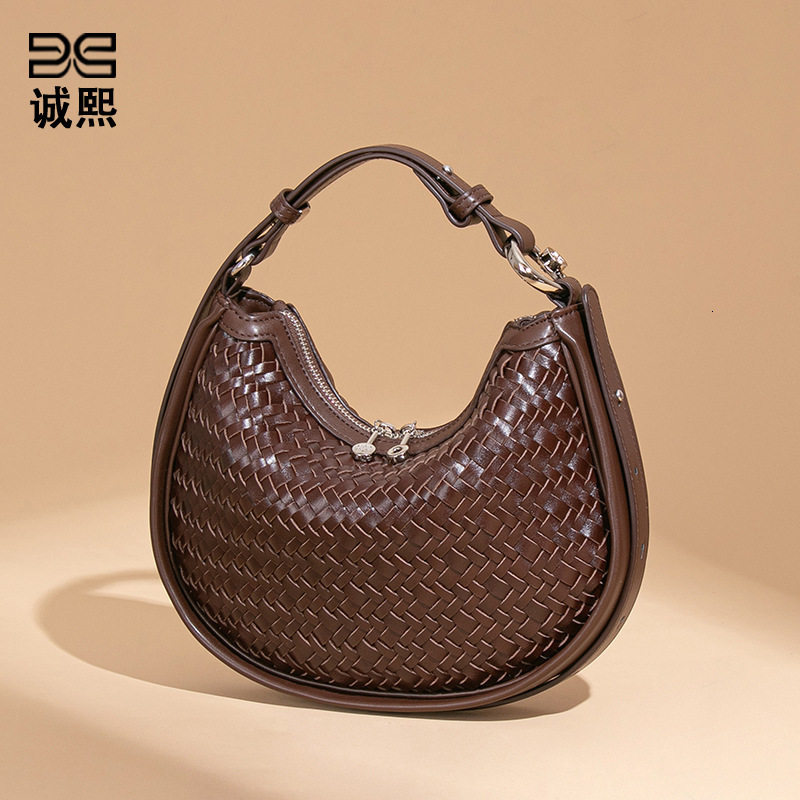 2025 New Handbag High Quality Pu Leather Woven design Bag Single-shoulder Underarm Bag for Women