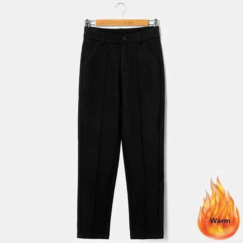 Winter Thicken Woolen Pants Women Casual Plush Velvet Lined Warm Harem Pantalons High Waist Wool Blend Straight Trousers N275T251025