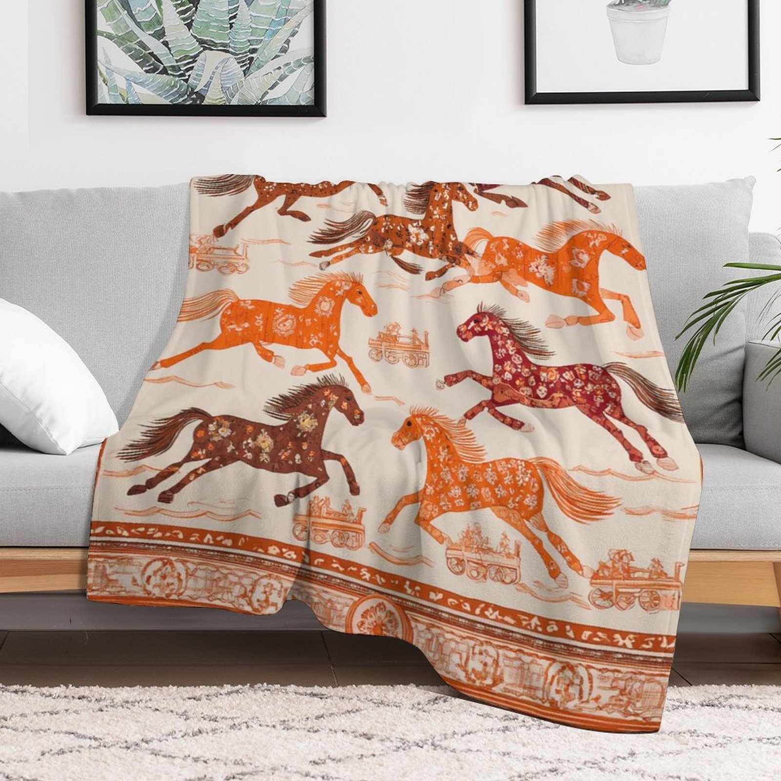 H Designer Horse blanket blanket throw cashmere vibration blanket copert Home Travel Throw Summer Air Conditioner Beach home bedding blankets throws H
