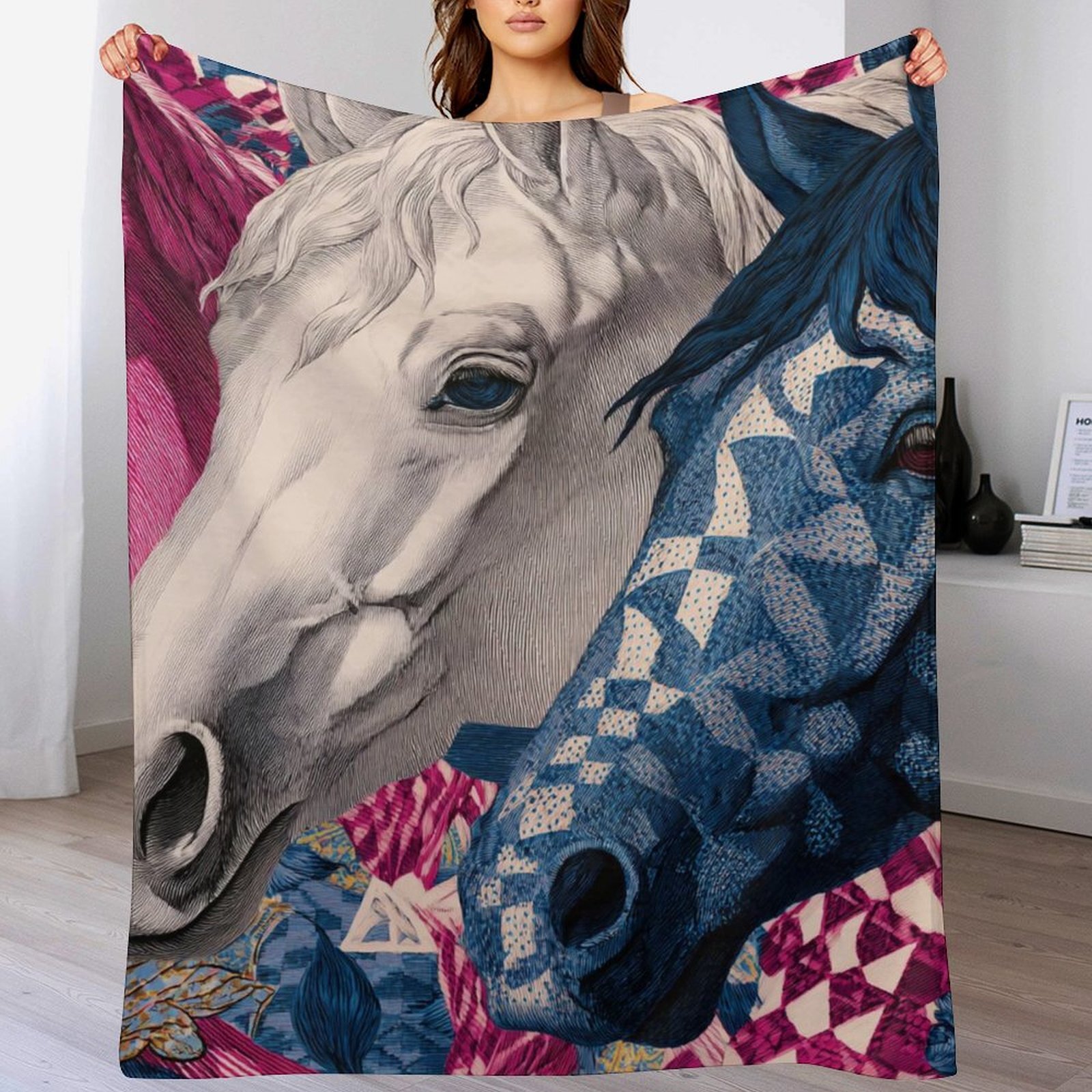 H Designer Horse blanket blanket throw cashmere vibration blanket copert Home Travel Throw Summer Air Conditioner Beach home bedding blankets throws H
