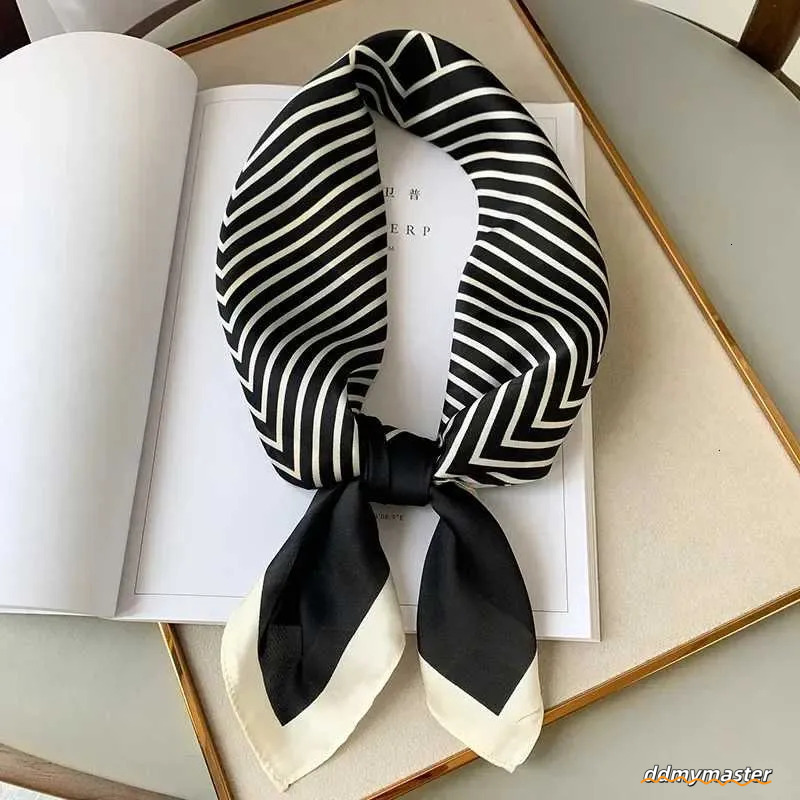 Silk Feel Square Scarf Women, Elegant Satin Neck Scarf, Lightweight Hair Tie Band For Work Or Everyday Ddmymaster