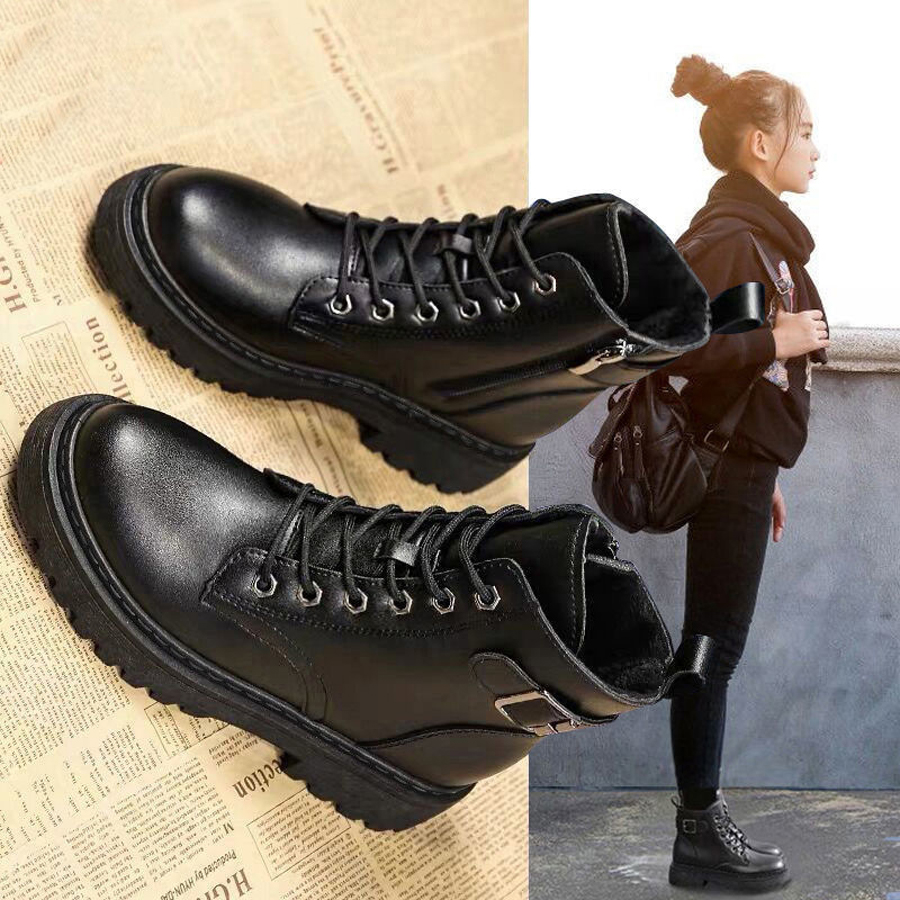 Kids Short Boots for Girl Children's Warm Fur Ankle Boots Shoes Kidsnest Waterproof Big Plus Sizes 27 - 38 K1185