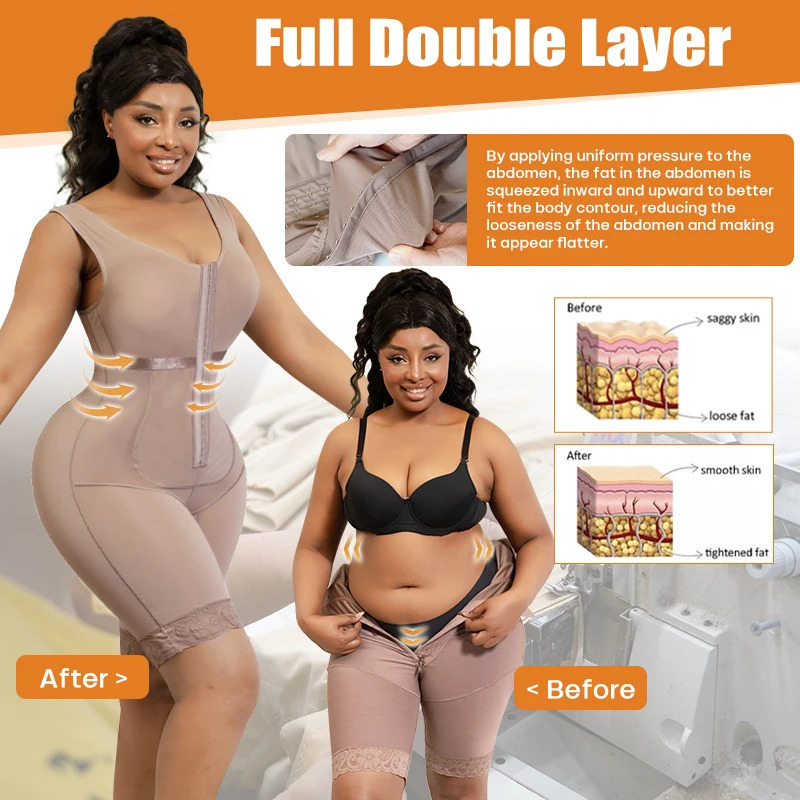 Women Full Body Lipo Postop Recovery Shapewear Bodysuit Thigh And Arm Trainer Butt Lifter Tummy Control Body Shaper With Bra 251022