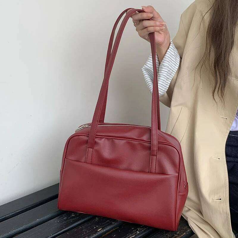 Korean Style Large Capacity Single Shoulder Women's Armpit Bags Versatile Vintage Underarm Autumn New Commuter Tote Bag 251023 1025