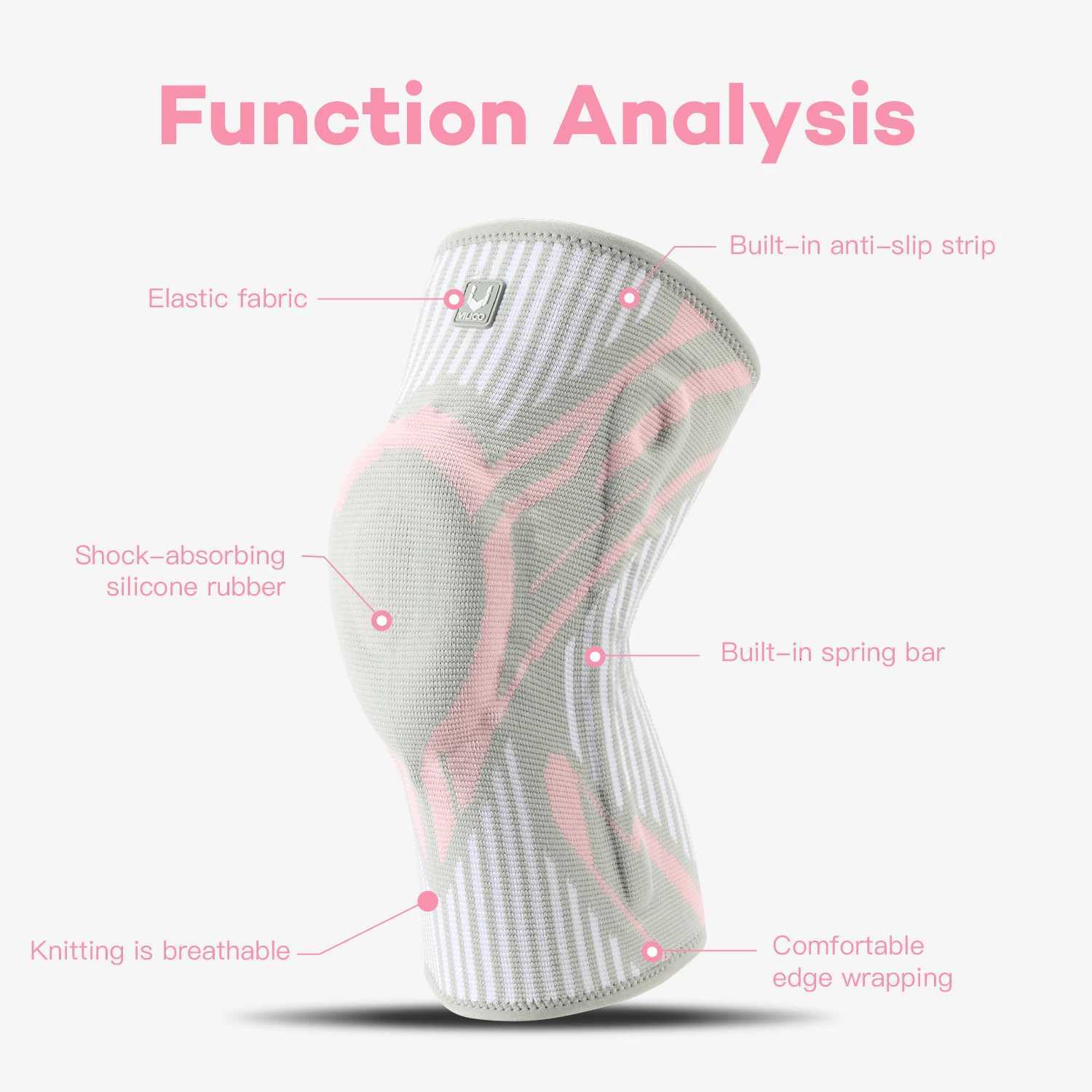 1 PC NonSlip Knee Support Brace with Patella Gel Pad Stabilizers ComfortFit Compression Sleeve for Arthritis Sports Y251024
