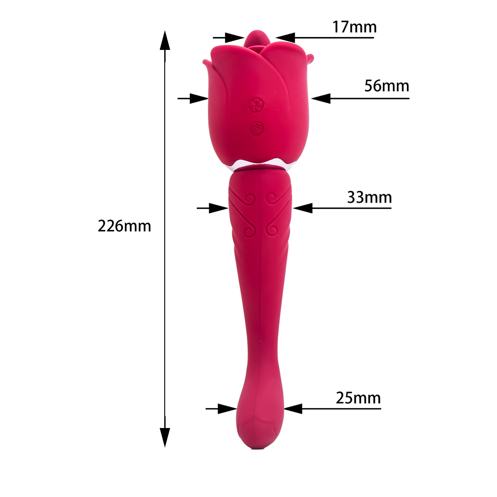 Elegant Rose-Shaped Vibrator - Intimate Adult Toy for Sensual Pleasure