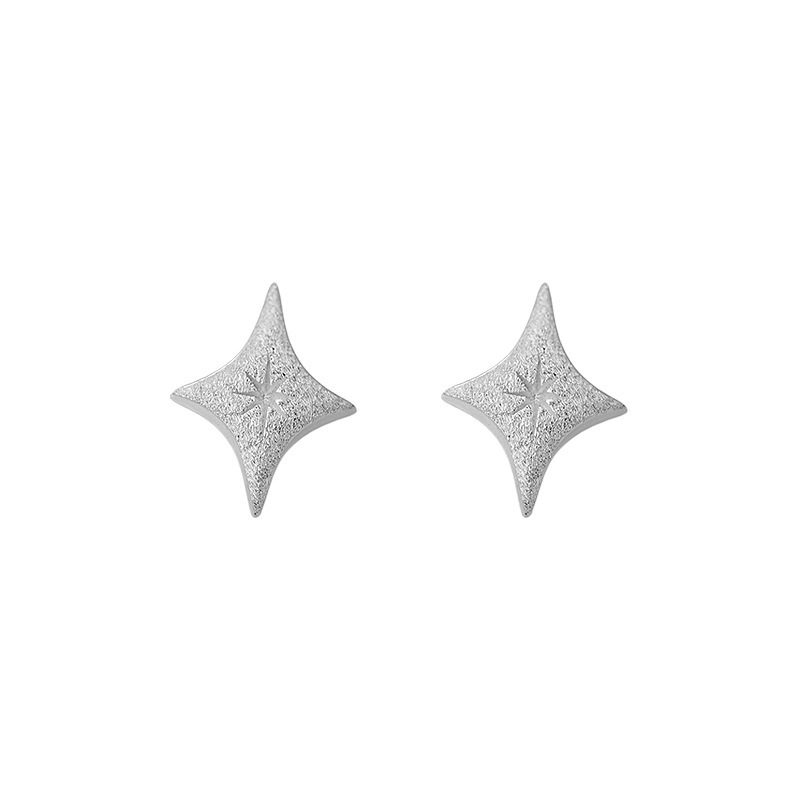 Designer earrings S999 pure silver sun shining star zircon earrings, simple and luxurious star earrings Luxury earrings free shipping gift for women