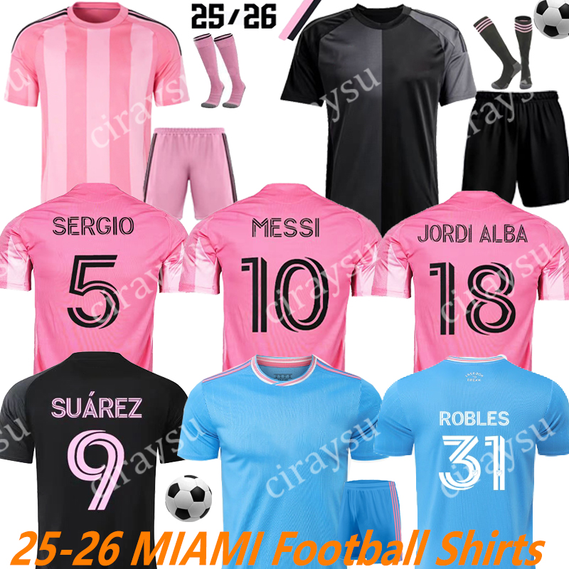 2025 2026 Inters MESSI Soccer Jerseys SUAREZ Football Shirt 25 26 HIGUAIN TRAPP PELLEGRINI Martinez FC CARRANZA PIREZ MORGAN Home Away Third Player Fans men kids Kit