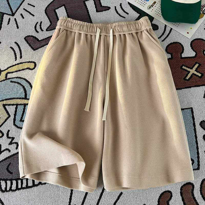 High Quality Waffle Shorts Multicolour Basic Men Shorts Casual Sports Short Pants Gym Jogging Unisex Solid Colour ShortsXJ251025