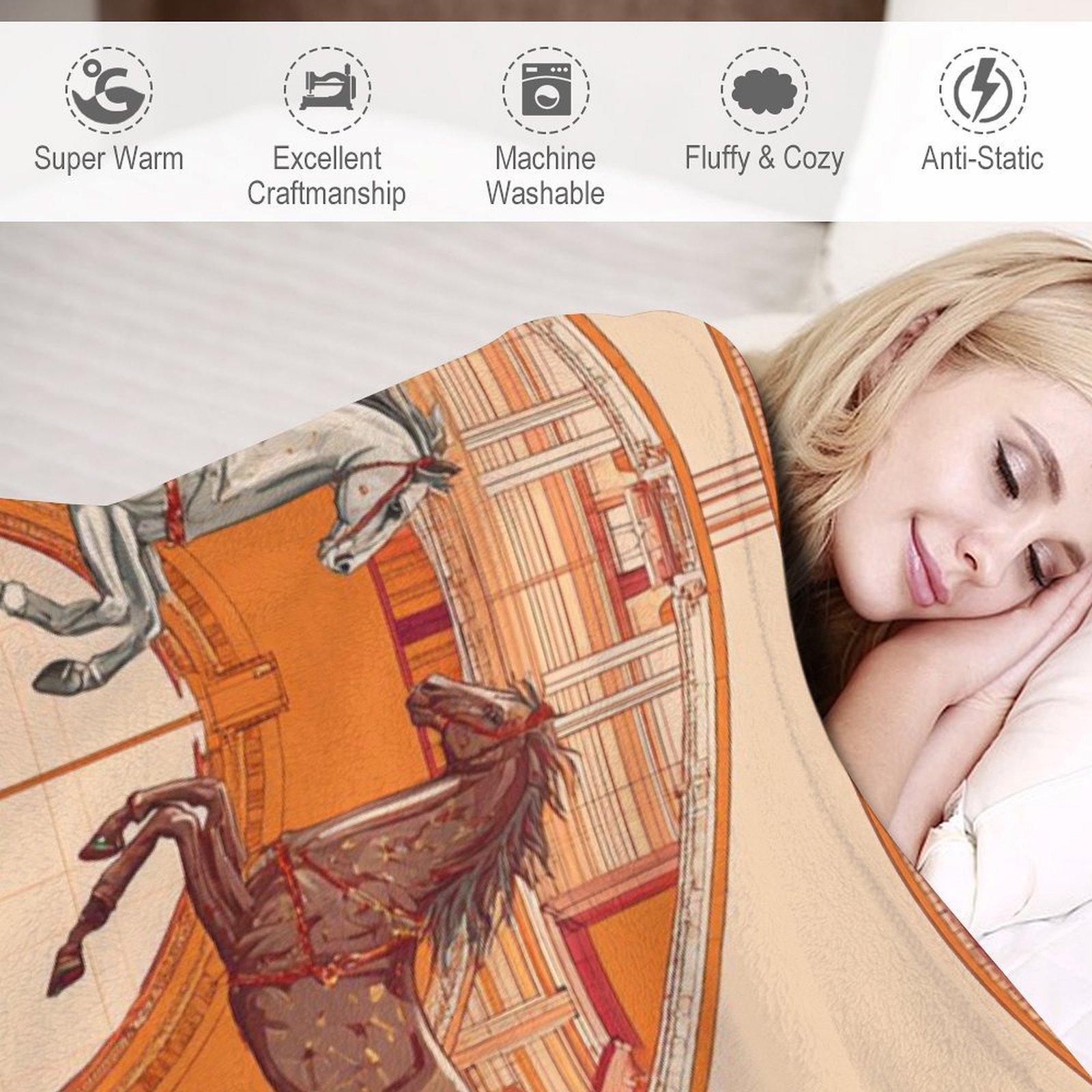 H Designer Horse blanket blanket throw cashmere vibration blanket copert Home Travel Throw Summer Air Conditioner Beach home bedding blankets throws H