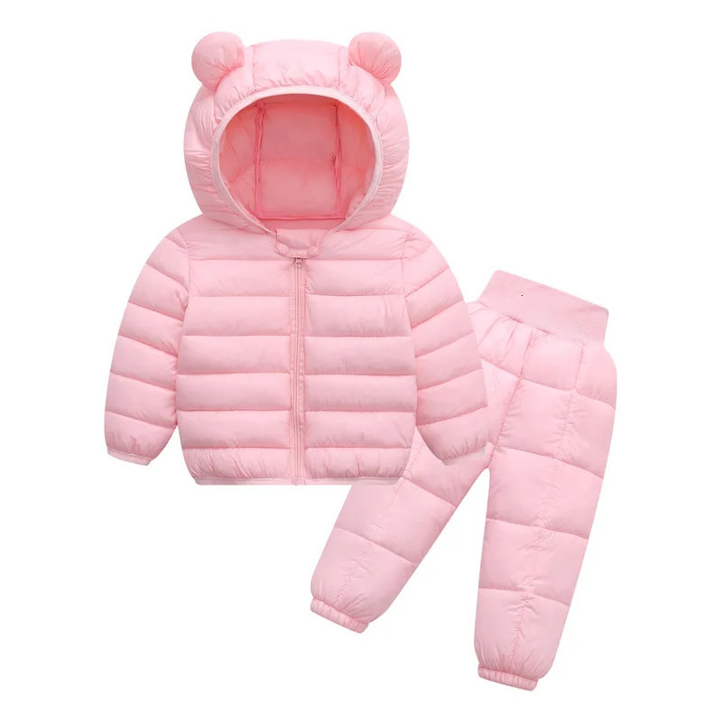 Coat Pants Twopiece Winter Clothing Children Cotton Jackets Solid Classic Fashionable Soft Comfortable Hooded Simple 251023