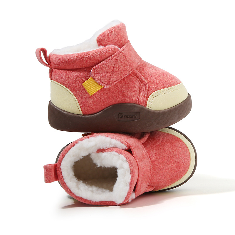 Infant Toddler Boots Winter Baby Crib Snow Boots Warm Plush Outdoor Non-Slip Child Walkfashion Kids Boots Shoes Size 15- 24 W1160
