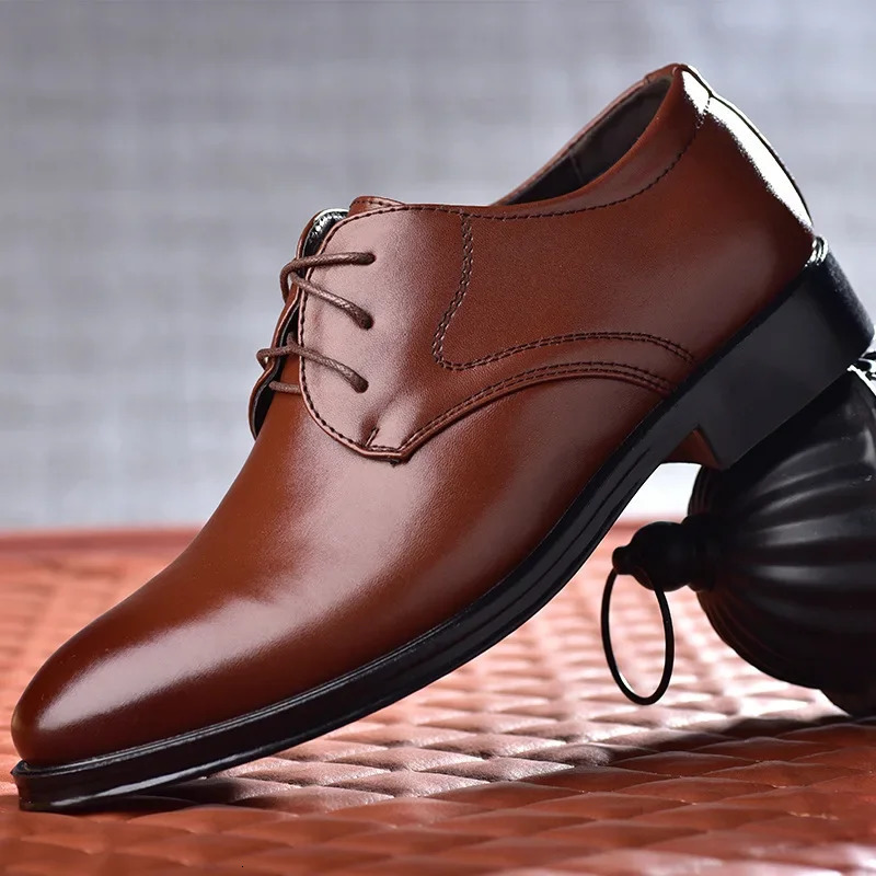 Derby Shoes for Men Leather Shoes Business Dress Shoes Casual Comfortable WearResistant Footwear Fur Chaussure Hommes 251023