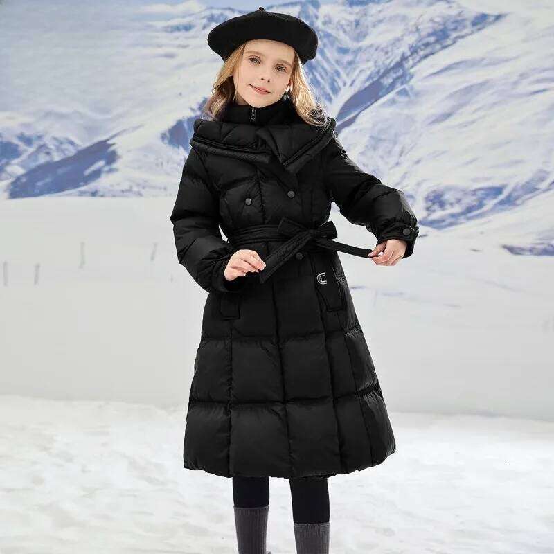 New kids' Down Jacket Thickened Purple Girls' Coat Heavyweight Stylish Winter Clothing