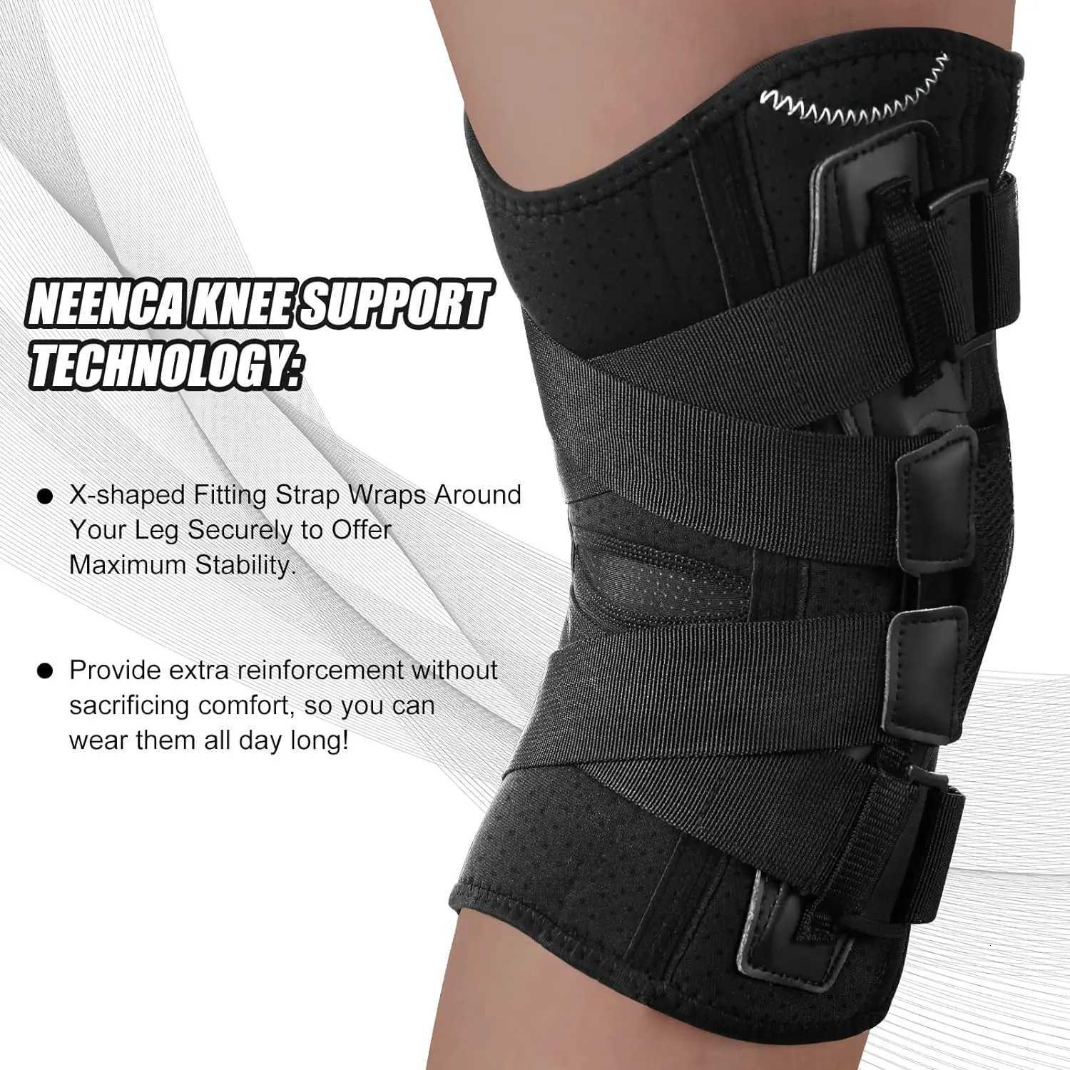 NEENCA Hinged Knee Brace Support for Knee Pain with Side StabilizersGel Pad Arthritis Meniscus Tear Knee Pain Relief ACL PCL Y251024