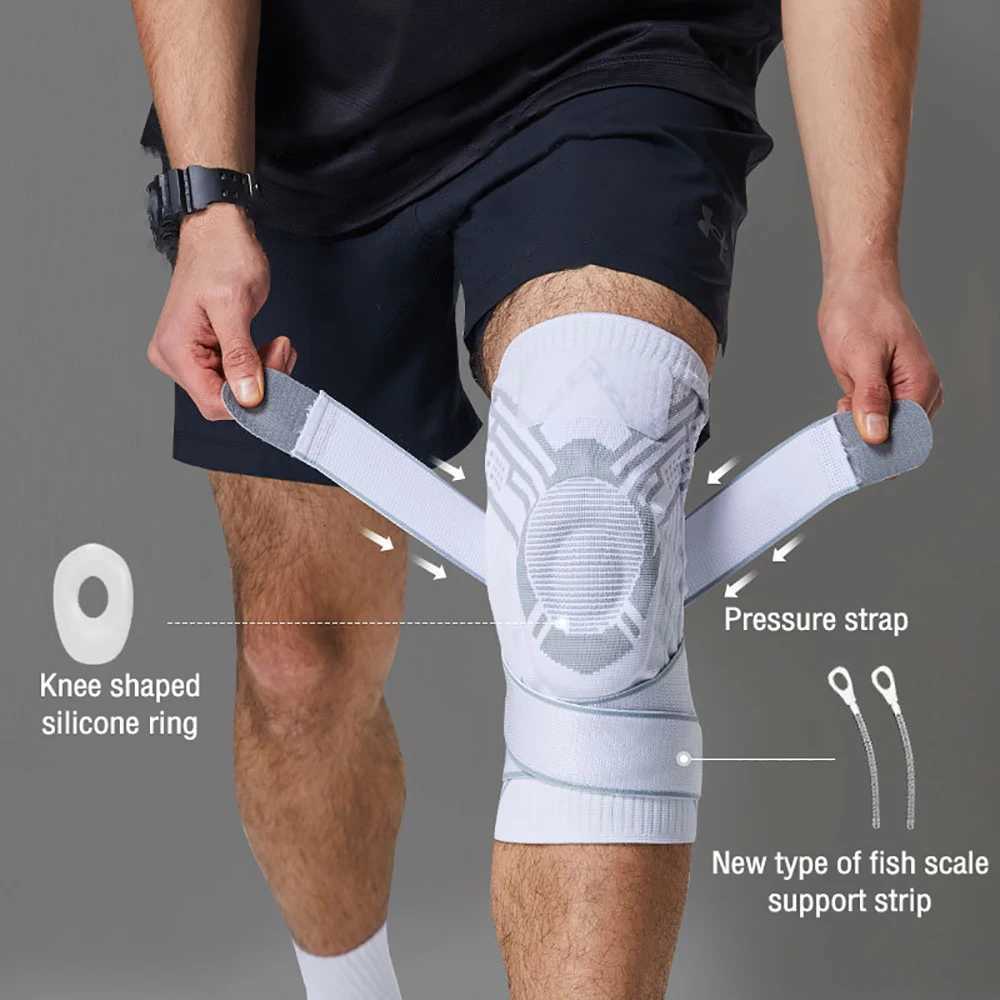 1PC Knee Support Braces Strap Elastic Sport Bandage Compression Protector Pad Relieves Gym Fitness KneePads Injuries Volleyball Y251024