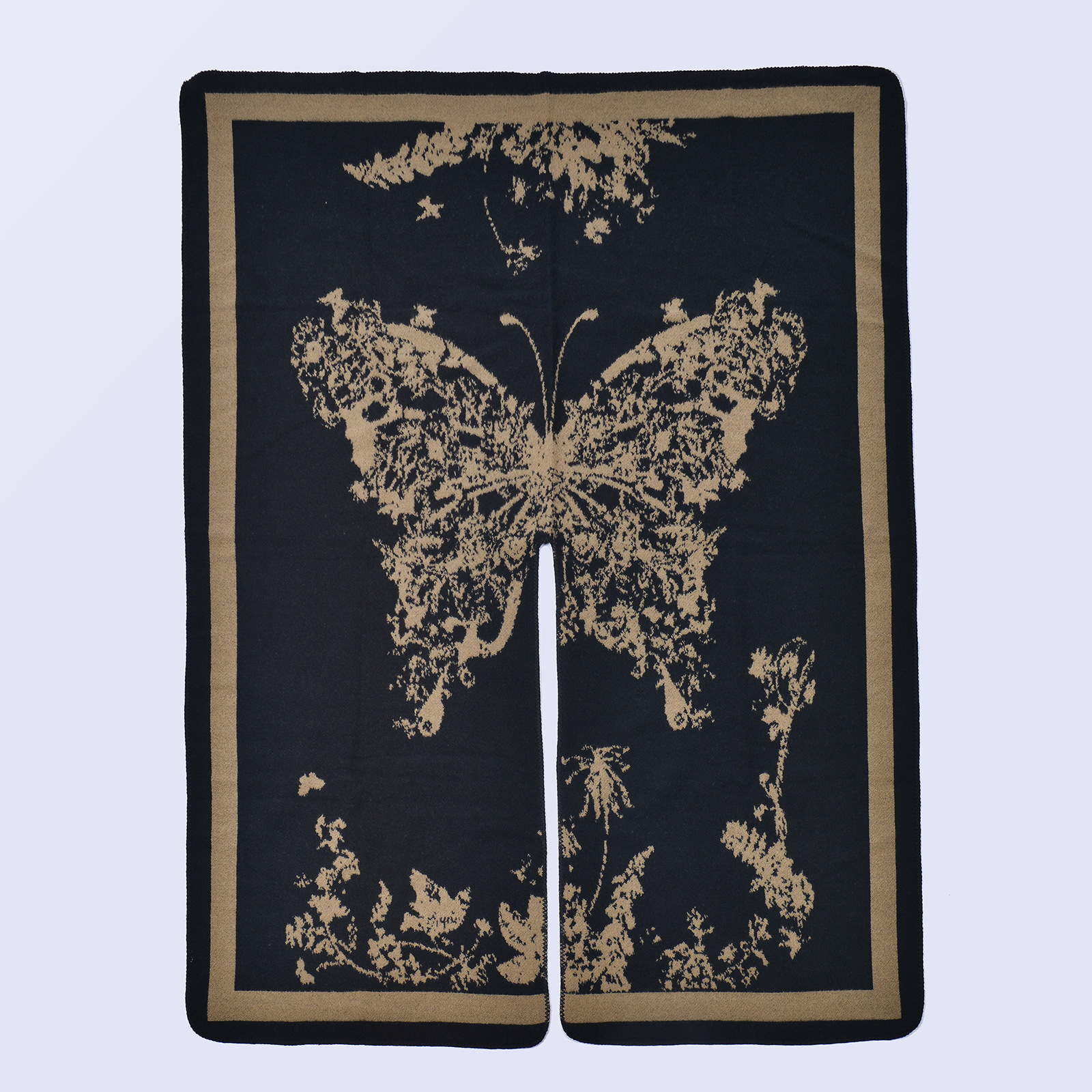 HotSelling Womens Large Shawl Scarf Autumn Winter Large Butterfly Jacquard Split Warm Cape Live Streaming