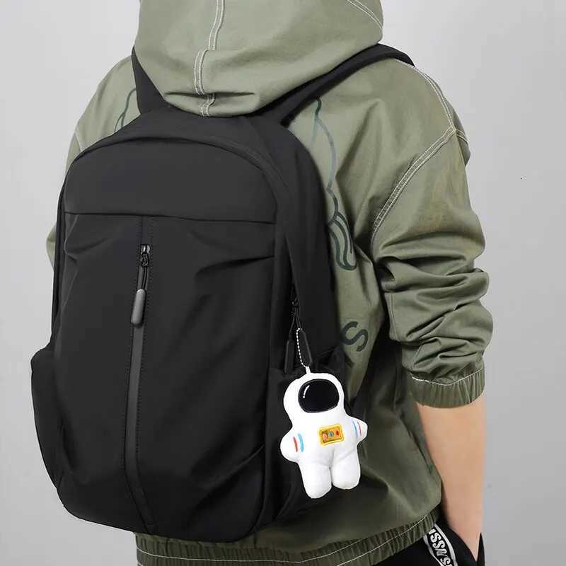 1 14 Inch Large Capacity Leisure Schoolbag Sports Simple Men And Women Universal Computer Backpack With Pendant W251025