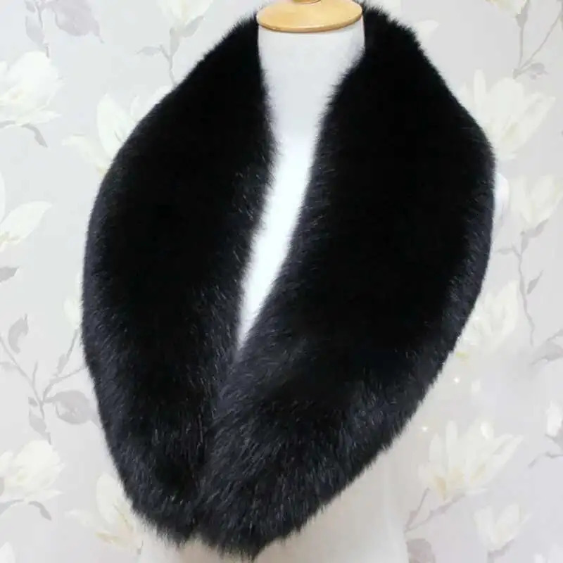 Fox Fur Collar Women Genuine Fur Scarf Shawls Winter Female Neck Warm Fur Shawl Scarves Coat Fur Collar Trim Long Shawl 251024