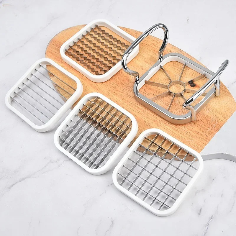 Multifunctional Creative 5 In 1 For Vegetable Fruit Food Cutter Cubes Apple Potato Grater French Fry Slicer Kitchen Accessories 251023