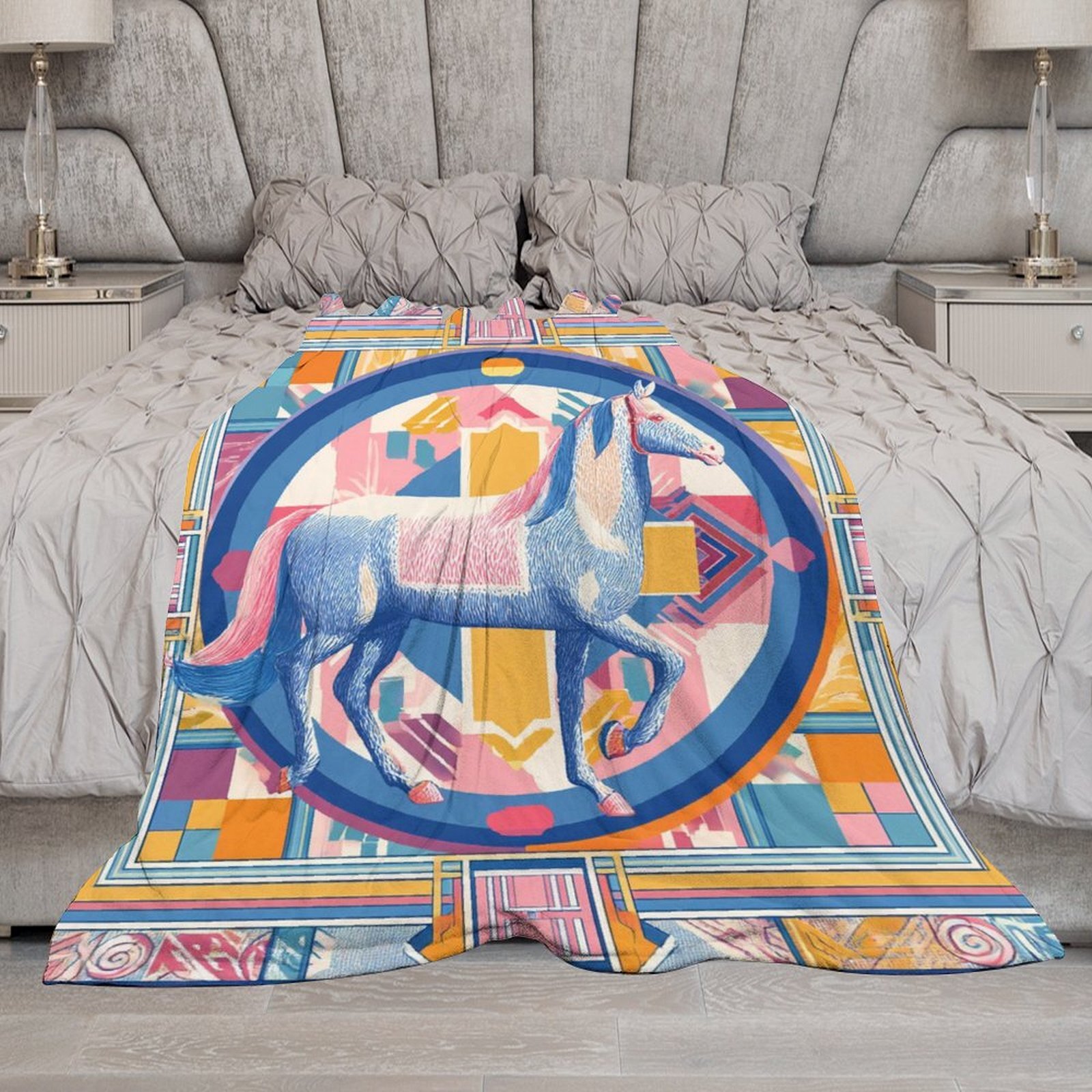 H Designer Horse blanket blanket throw cashmere vibration blanket copert Home Travel Throw Summer Air Conditioner Beach home bedding blankets throws H