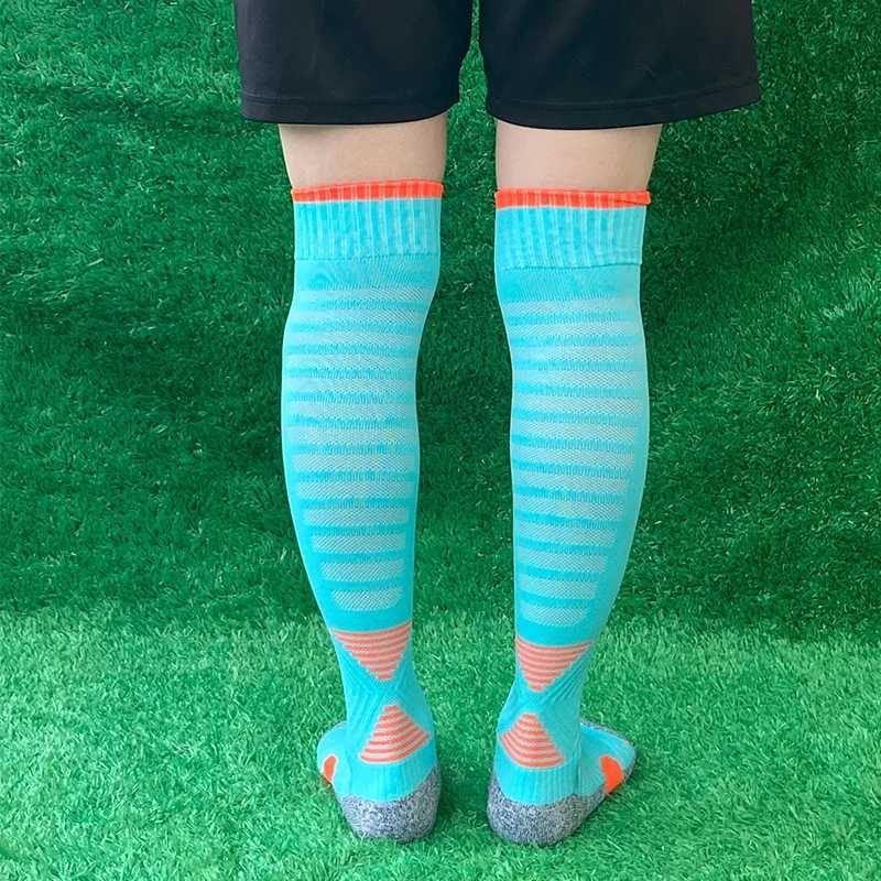 Soccer Sock for Adults and Kids Breathable Compression Towel Bottom Running Cycling Extra Size Football Long Stocking Y251024