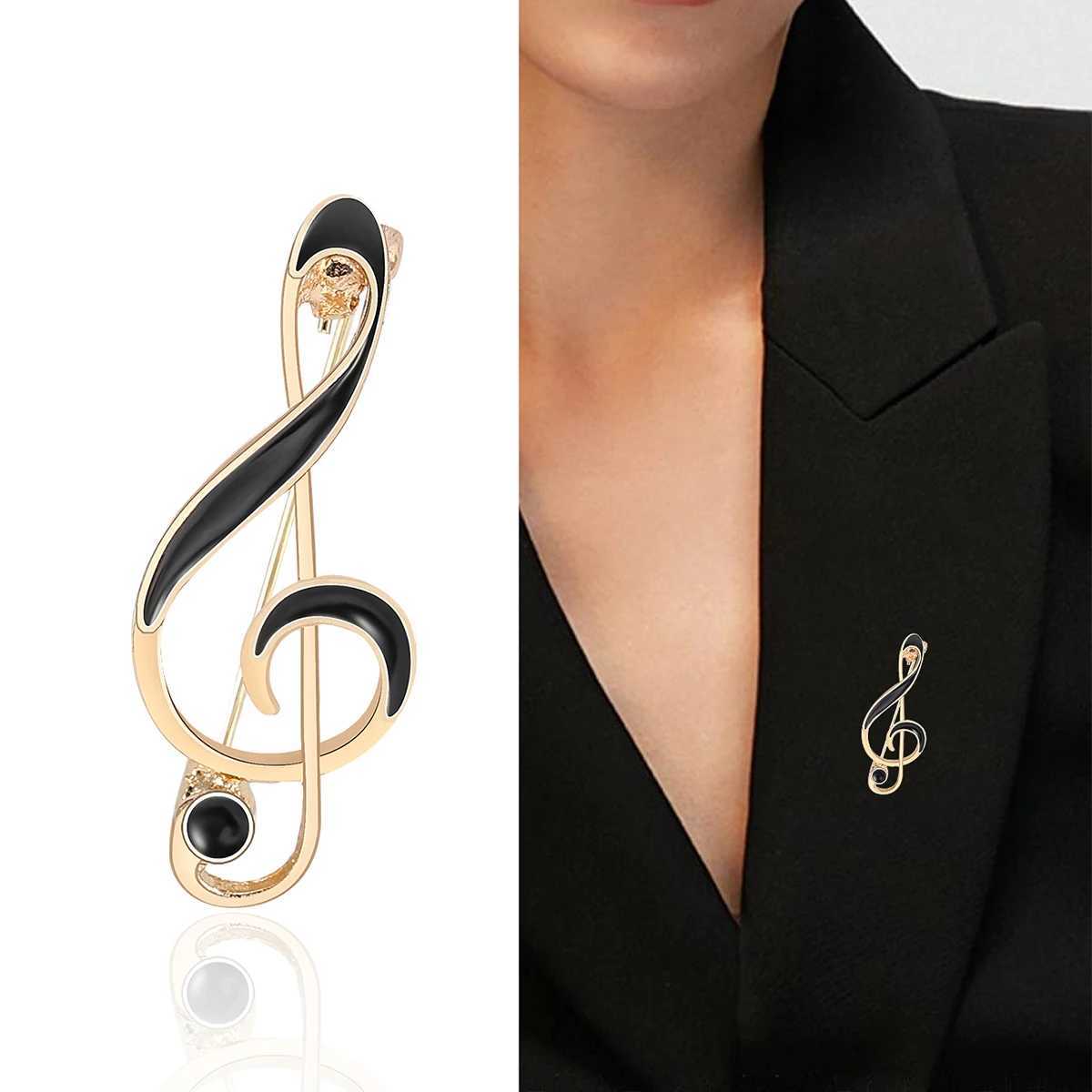 Stylish Simple Music Note Pin for Women Unisex Enamel Musics Symbol Brooches Event party backpack decoration clothes accessories J251115