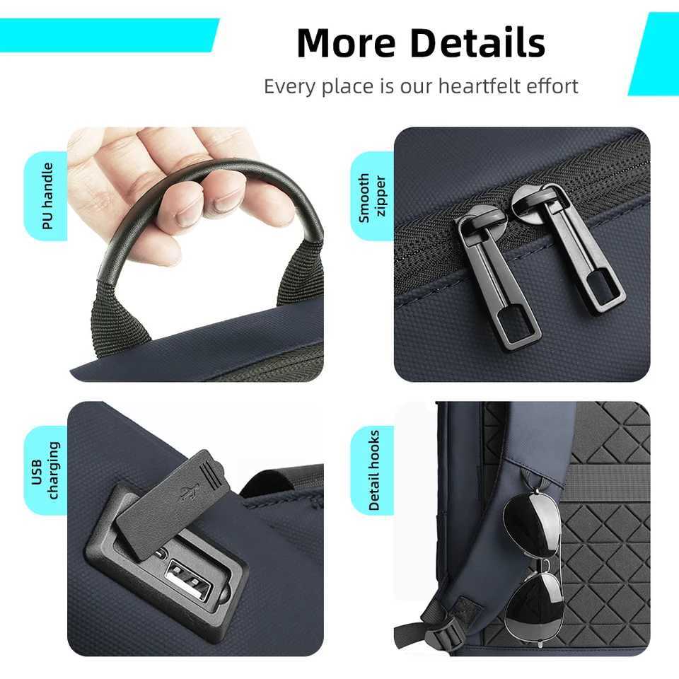 Heroic Knight Multifunctional Laptop Backpack Stylish Men Classic USB Charging Business Backpack Waterproof Slim Work Backpack W251025