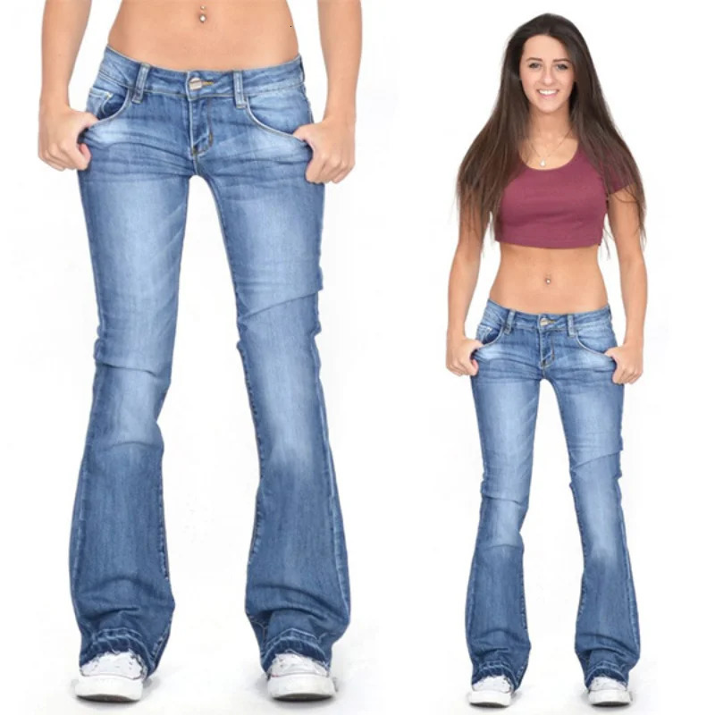 Spring Summer Black Low Rise Flared Jeans Women Casual Vintage Skinny Bell Bottom Mom Jeans Korean Slim Denim Y2k Long Pants 251023