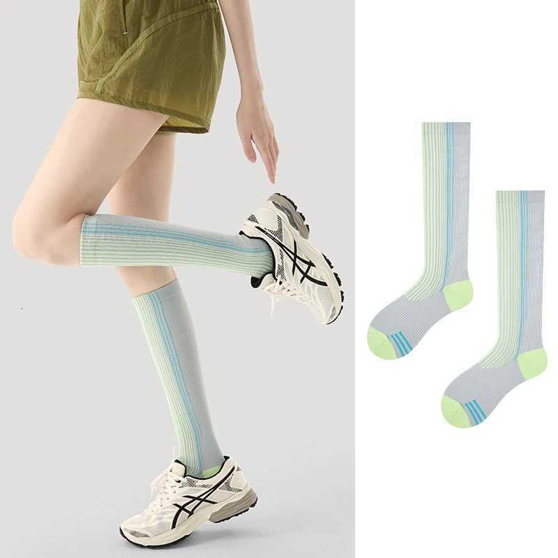 Womens Summer Autumn Thin MidCalf Compression Socks AntiSlip Breathable Seamless for Yoga Running Fitness Hiking for Lady Y251024
