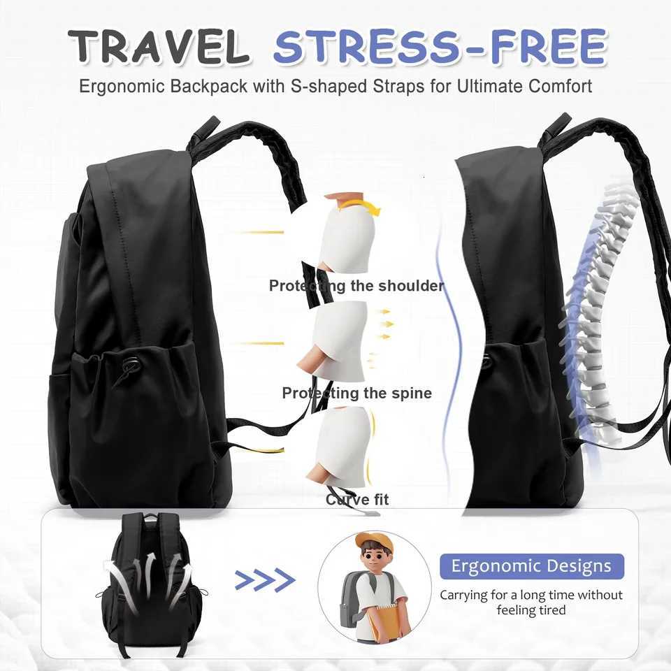 School Bag Lightweight Casual Daypack College Laptop Backpack for Men Women Travel Rucksack for High School Middle Bookbag Girls W251025