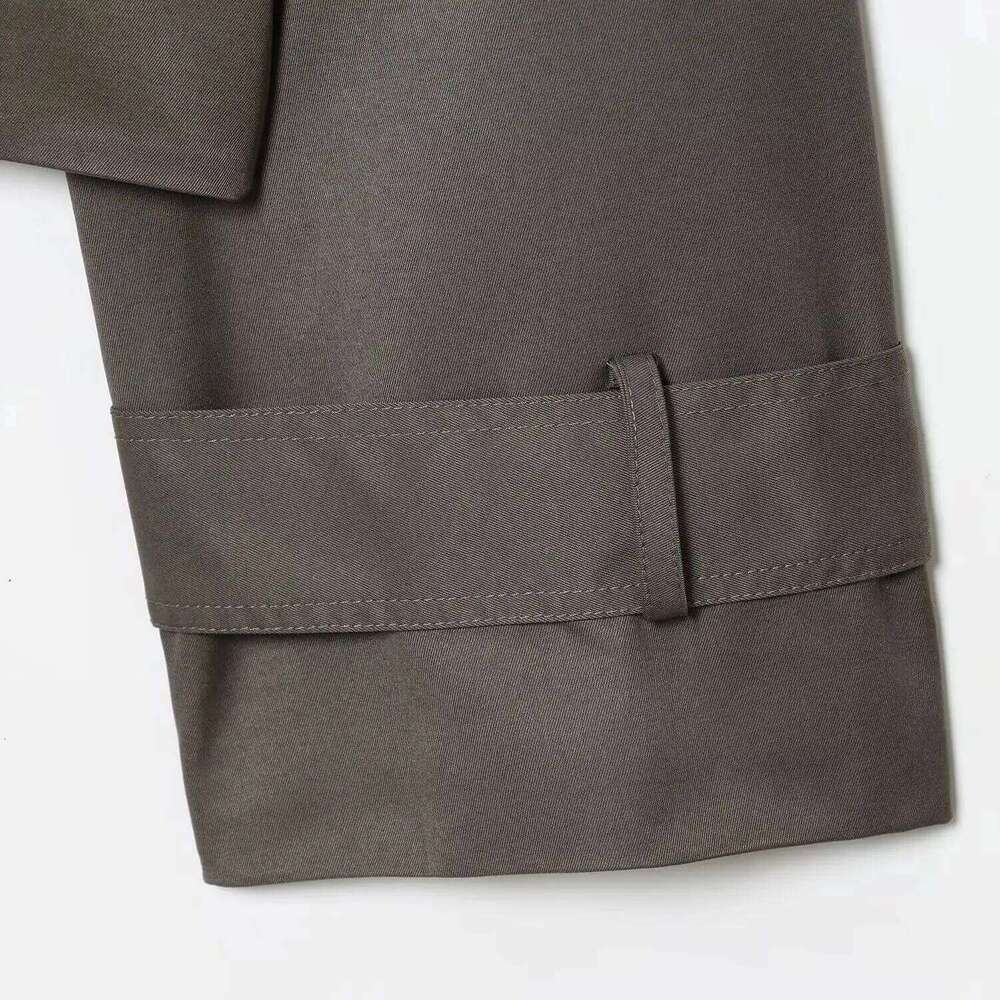 Diyig WOMAN Autumn New Fashion With Belt Short Comfortable Windbreaker Retro Long Sleeve All Match Coat Outerwear Mujer