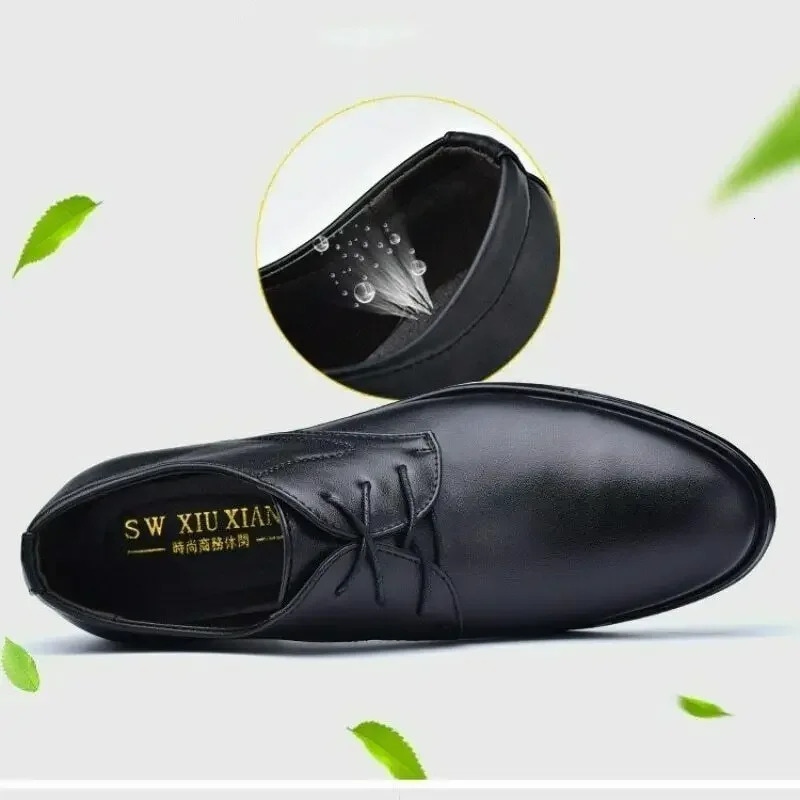 Derby Shoes for Men Leather Shoes Business Dress Shoes Casual Comfortable WearResistant Footwear Fur Chaussure Hommes 251023