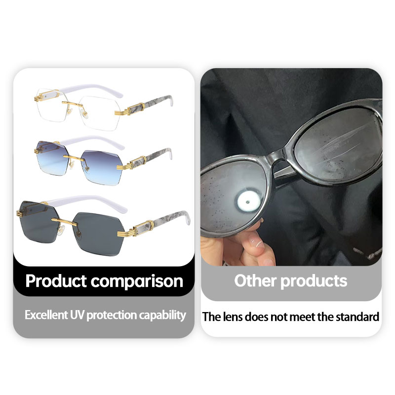 Metal Cat Eye Frames Retro Style Eyeglasses With Blue Light Protection For Daily Outdoor Use