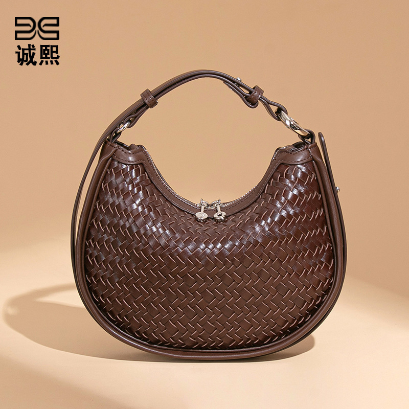 2025 New Handbag High Quality Pu Leather Woven design Bag Single-shoulder Underarm Bag for Women